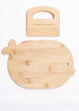 Bamboo Kids Cutting Board + Knife Set