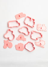 Transport Cars and more Cookie Shape and Stamp Set - 6 pcs