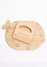 Bamboo Kids Cutting Board + Knife Set