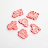 Transport Cars and more Cookie Shape and Stamp Set - 6 pcs