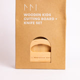 Bamboo Kids Cutting Board + Knife Set