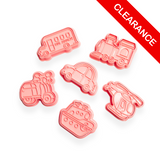 Transport Cars and more Cookie Shape and Stamp Set - 6 pcs