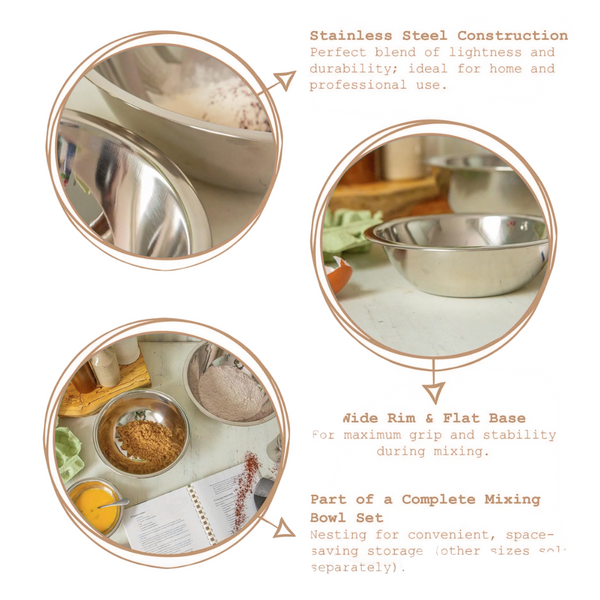 Mini Chef Stainless Steel Mixing Bowl - 20cm