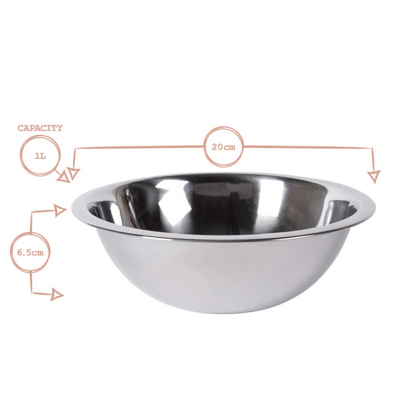 Mini Chef Stainless Steel Mixing Bowl - 20cm