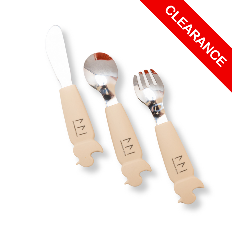 Soft Grip Toddler Cutlery Set - Spoon + Fork + Knife