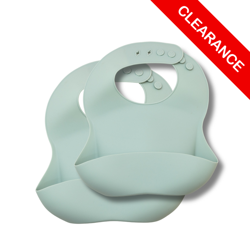 2 Pack - The Comfy Silicone Baby Bib