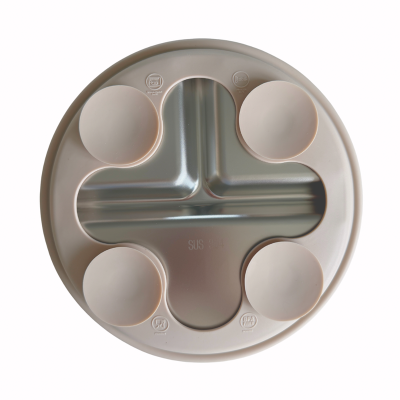 Kids Stainless Steel Divided Plate with Lid