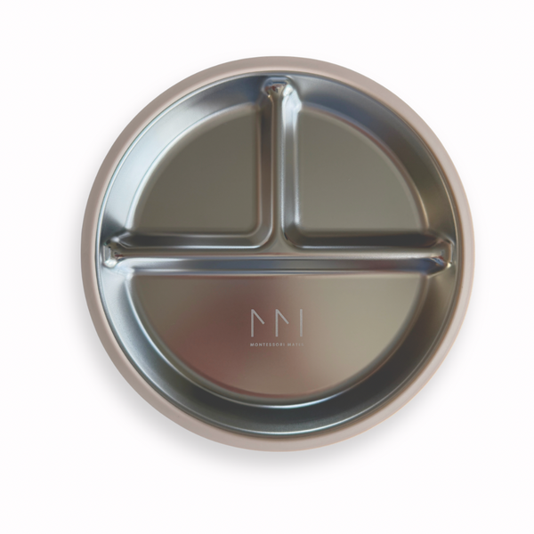 Kids Stainless Steel Divided Plate with Lid