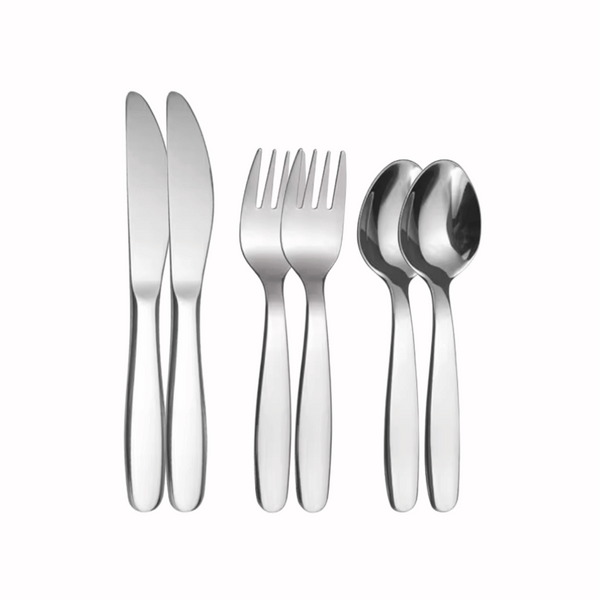 6 Pc Set Kids Stainless Steel Cutlery