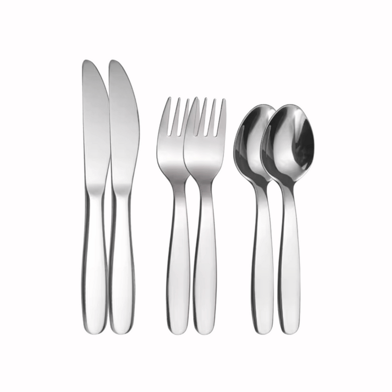 6 Pc Set Kids Stainless Steel Cutlery