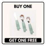 Soft Grip Toddler Cutlery Set - Spoon + Fork + Knife