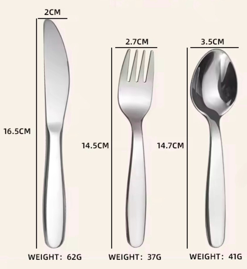 6 Pc Kids Stainless Steel Cutlery Set