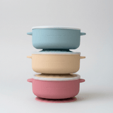 Baby Stainless Steel Bowl with Lid - Montessori Mates