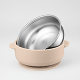Baby Stainless Steel Bowl with Lid - Montessori Mates