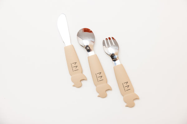 🎁 Soft Grip Toddler Cutlery Set - Spoon + Fork + Knife (100% off)