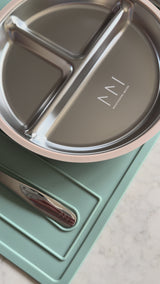 Kids Stainless Steel Divided Plate with Lid