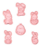 Easter Bunnies Cookie Shape and Stamp Set - 6 pcs