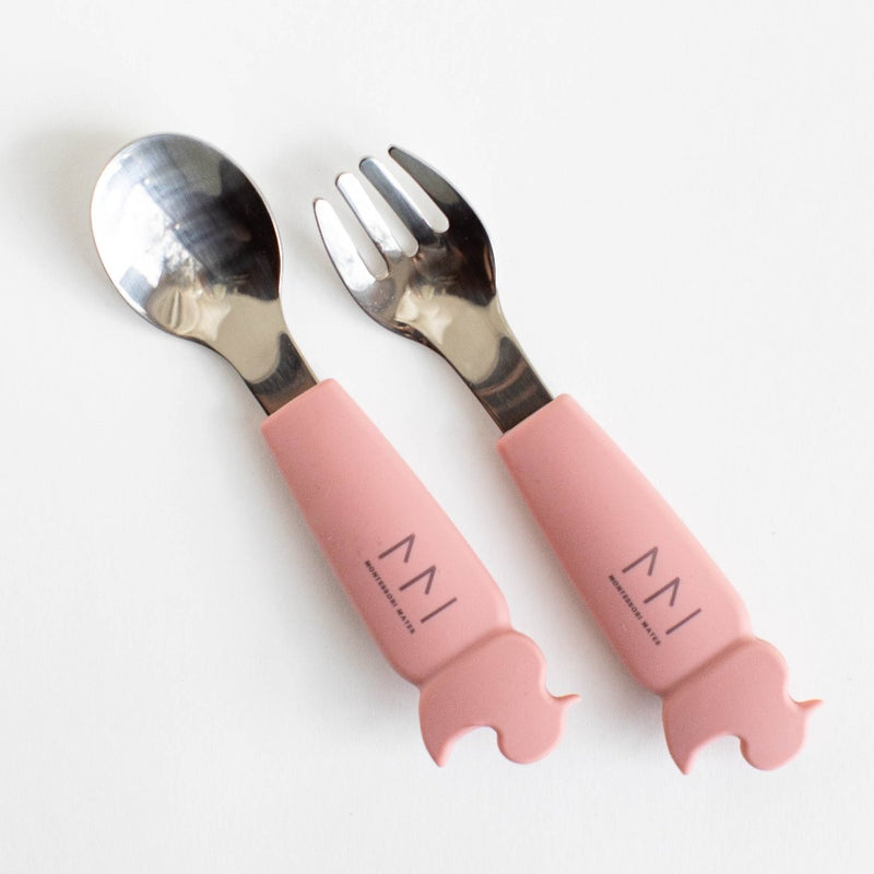 New FULL Set Soft Grip Toddler Cutlery Set - Spoon + Fork + Knife