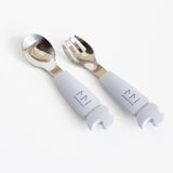 Soft Grip Toddler Cutlery Set - Spoon + Fork + Knife - Montessori Mates